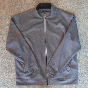 Men's Gray Full-Zip Sweater